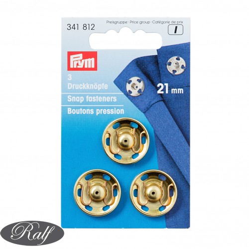 Capse de cusut aurii 21 mm - Prym 341812